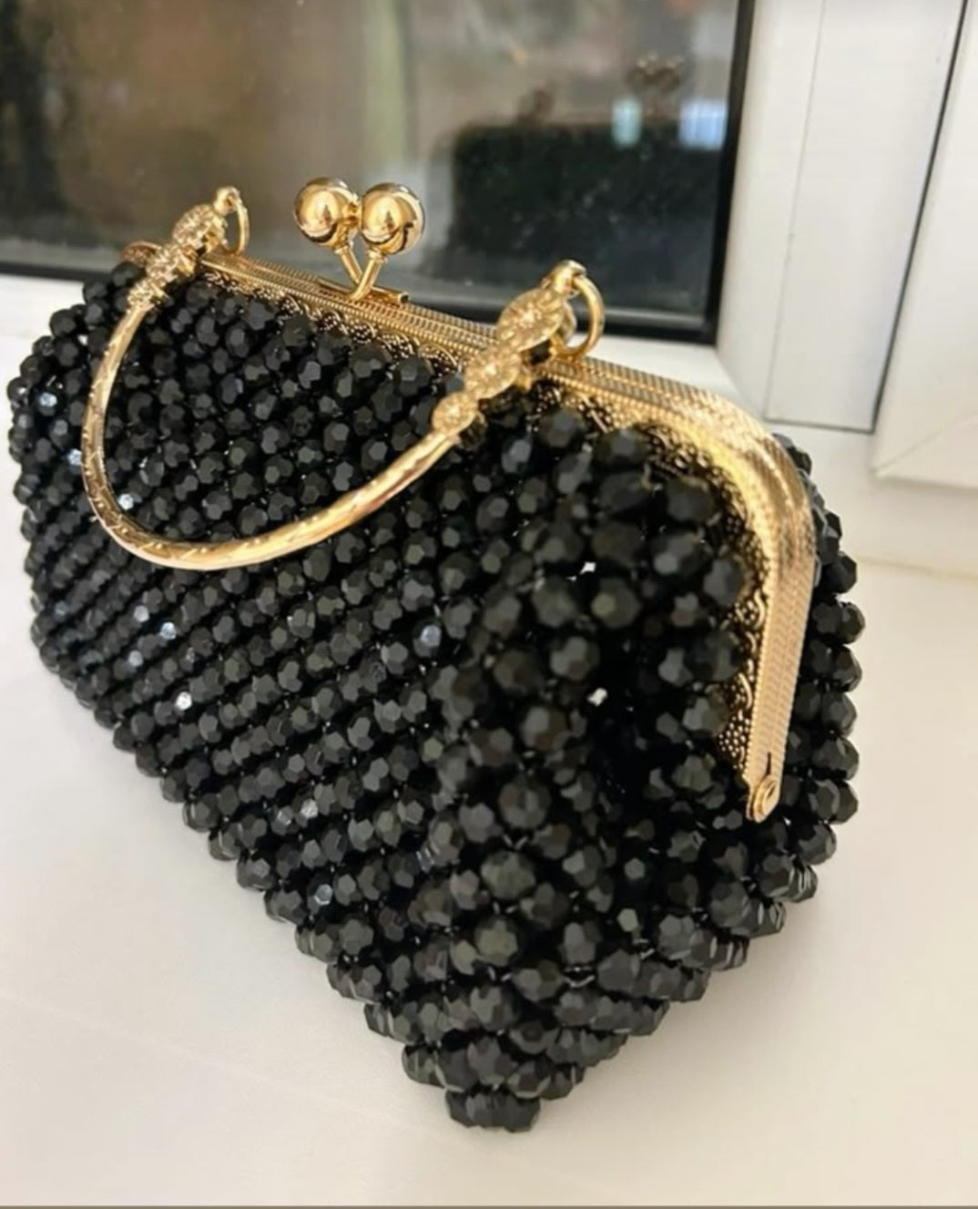Metal Frame Lollipop Beads Bag