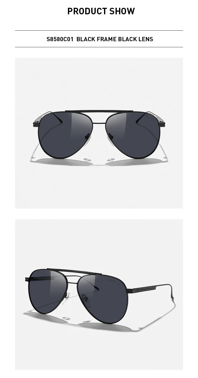 Classic Pilot Polarized Sunglasses – Model S8580