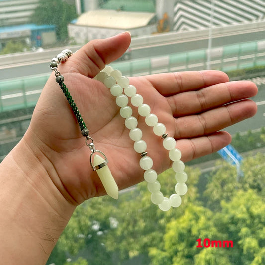 Tasbih Luminous Stone Muslim Misbaha – 33 Prayer Beads | Islamic Arabic Bracelet | Turkish Eid Gift | Arabia Fashion Jewelry