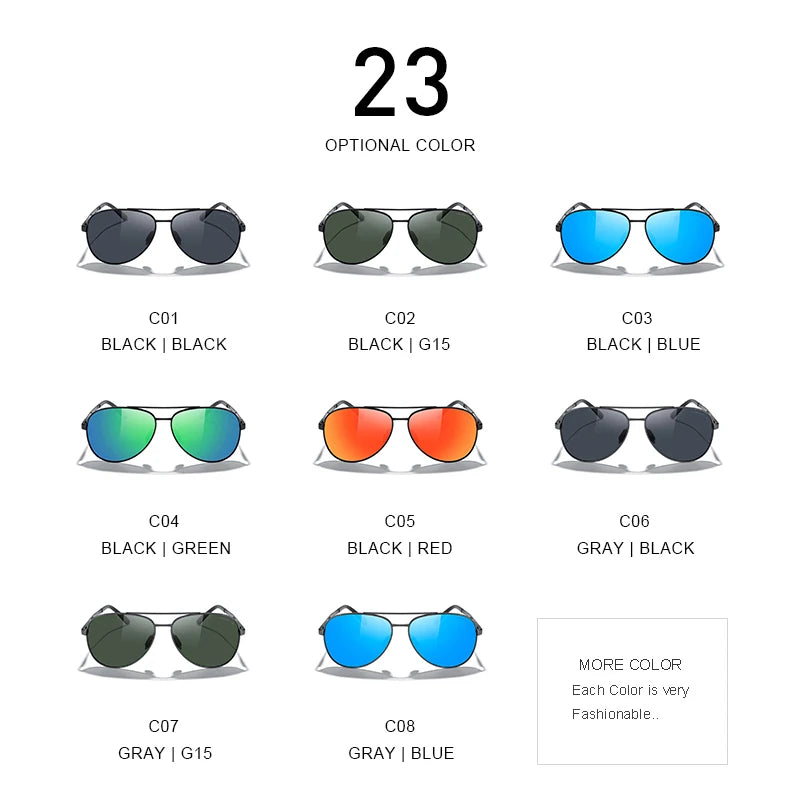Classic Polarized Pilot Sunglasses – Stylish Gradient Lens Eyewear for Men & Women (Model S8268)