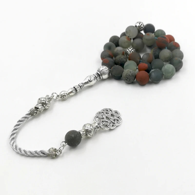 Tasbih Natural African Fancy Jasper 33 beads bracelet misbaha muslim prayer beads turkish accessories islamic Eid Ramadan gift