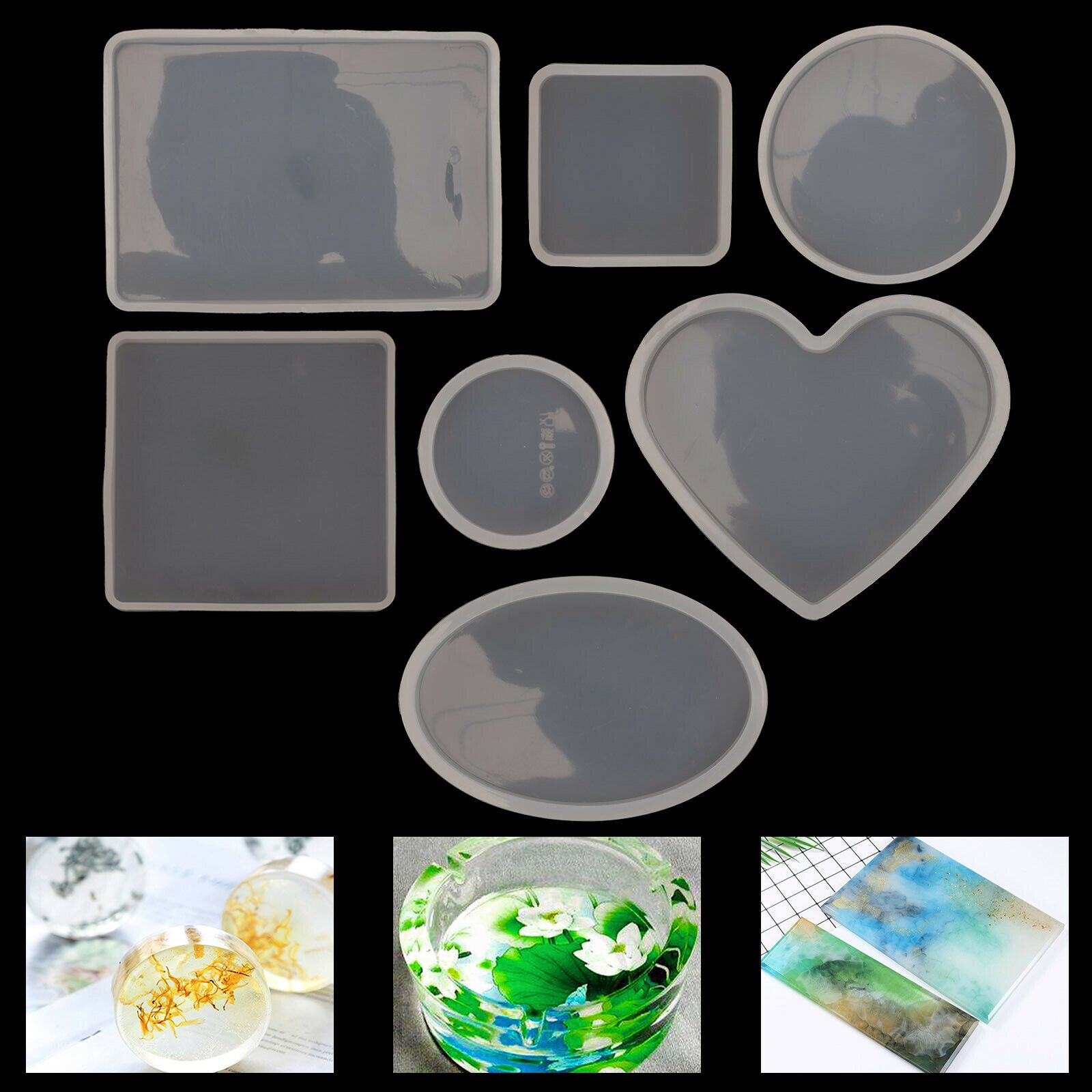 18pcs Coaster Cup Mat Mold Round Silicone Mould Kit for Craft?DIY Epoxy Resin - The Grand Bazaar of Australia