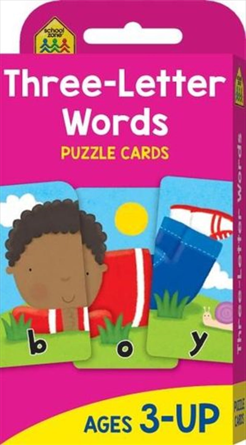 Three-letter Words : School Zone Puzzle Cards - The Grand Bazaar of Australia