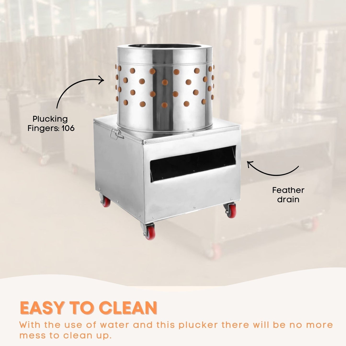 50cm Chicken Feather Plucker Machine Electric Automatic Poultry - The Grand Bazaar of Australia