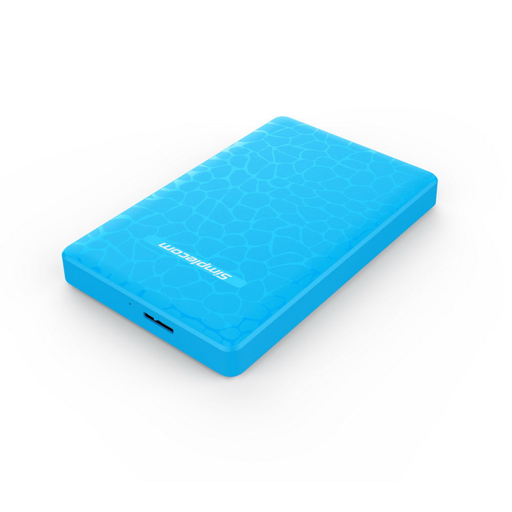 Simplecom SE101 Compact Tool-Free 2.5'' SATA to USB 3.0 HDD/SSD Enclosure Blue - The Grand Bazaar of Australia