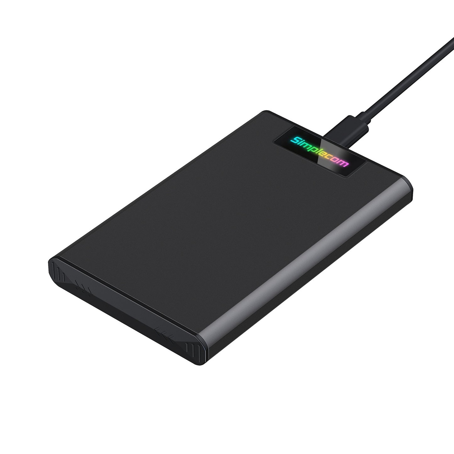 Simplecom SE239 Tool-free 2.5" SATA HDD SSD to USB-C Enclosure with RGB Lights USB 3.2 Gen 2 - The Grand Bazaar of Australia