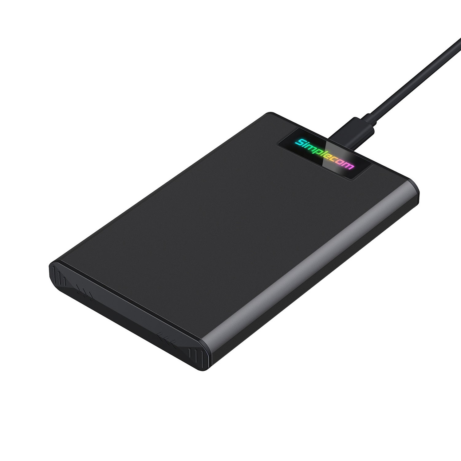 Simplecom SE239 Tool-free 2.5" SATA HDD SSD to USB-C Enclosure with RGB Lights USB 3.2 Gen 2 - The Grand Bazaar of Australia