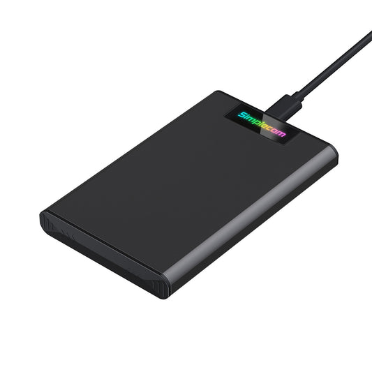 Simplecom SE239 Tool-free 2.5" SATA HDD SSD to USB-C Enclosure with RGB Lights USB 3.2 Gen 2 - The Grand Bazaar of Australia