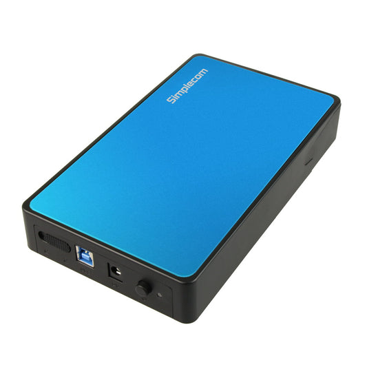 Simplecom SE325 Tool Free 3.5" SATA HDD to USB 3.0 Hard Drive Enclosure Blue - The Grand Bazaar of Australia