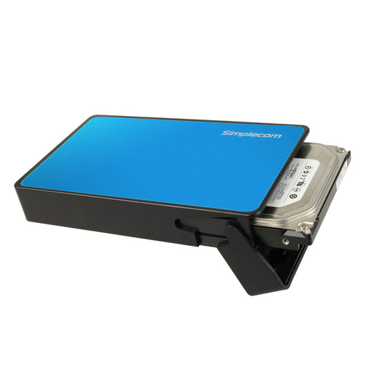 Simplecom SE325 Tool Free 3.5" SATA HDD to USB 3.0 Hard Drive Enclosure Blue - The Grand Bazaar of Australia