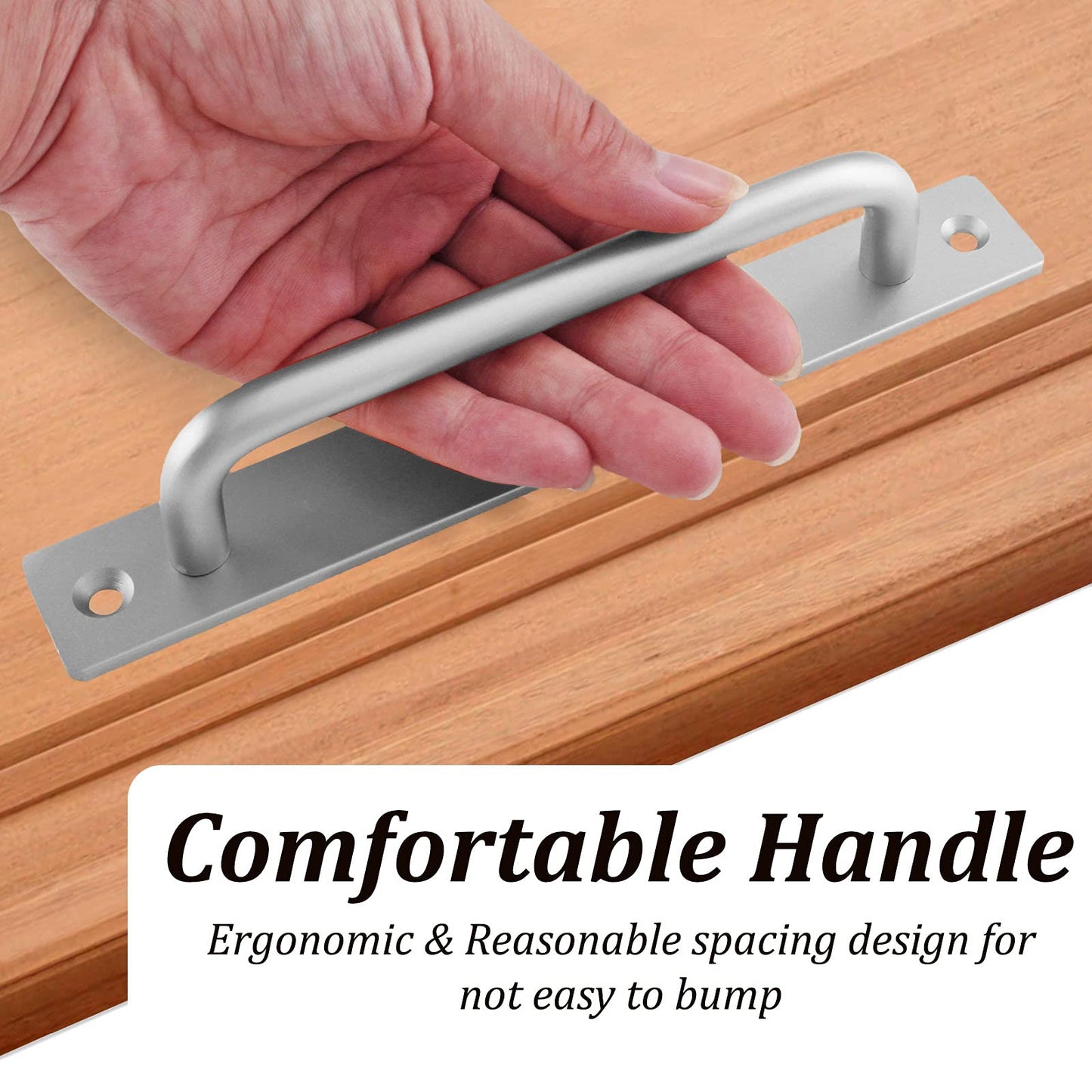 Barn Door Handle Sliding Pull Cabinet Door Handles Drawer knobs Kitchen Handles Silver - The Grand Bazaar of Australia