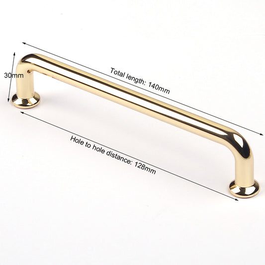 128mm Polished gold Furniture Kitchen Bathroom Cabinet Handles Drawer Bar Handle Pull Knob - The Grand Bazaar of Australia