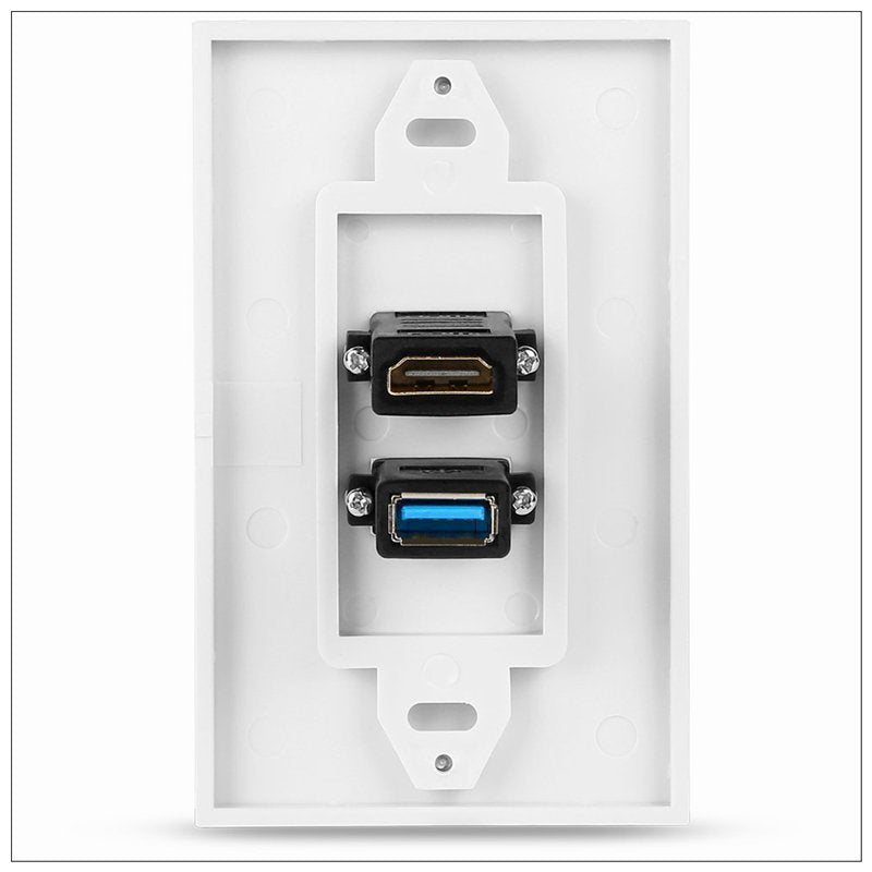 HDMI USB 3.0 Audio Stereo Pass Through Component Composite Wall Plate Panel - The Grand Bazaar of Australia