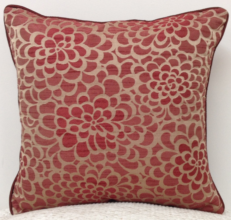 Flower Marone Petal Design Cushion Cover Maroon - The Grand Bazaar of Australia