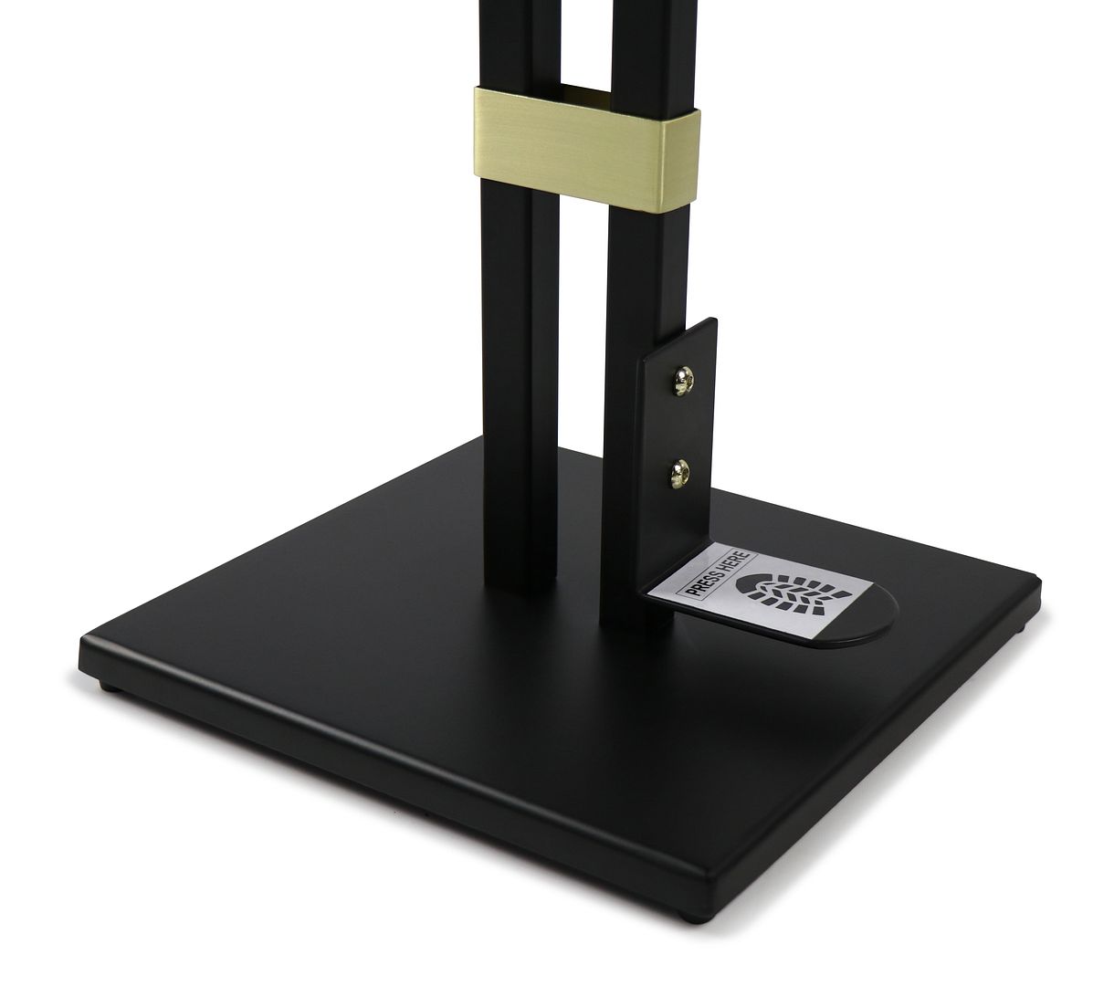 Lirash Touch Free Hand Sanitiser Dispenser Station Floor Stand Foot Operated - Gold Black - The Grand Bazaar of Australia