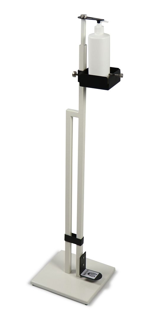 Lirash Touch Free Hand Sanitiser Dispenser Station Floor Stand Foot Operated - White Black - The Grand Bazaar of Australia