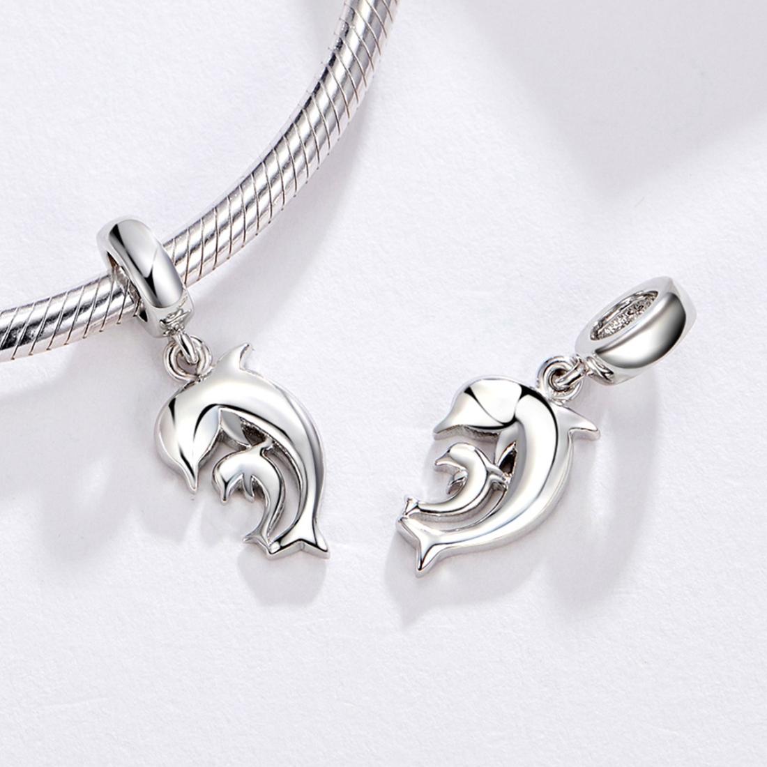 925 Sterling Silver Dolphin Pendant For Bracelet Or Necklace