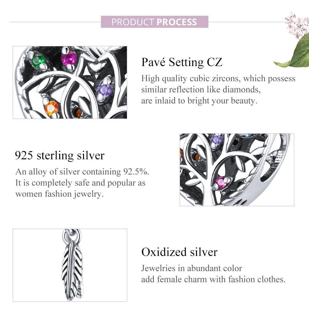 925 Sterling Silver Tree Of Life Beads For Diy Bracelets & Necklaces