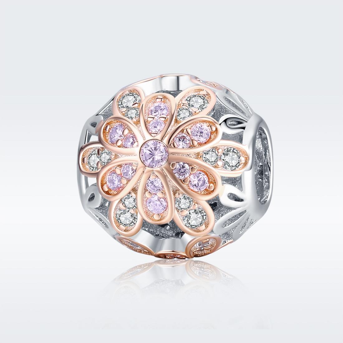 925 Sterling Silver Flower Stamen Diamond Beads For Diy Bracelets