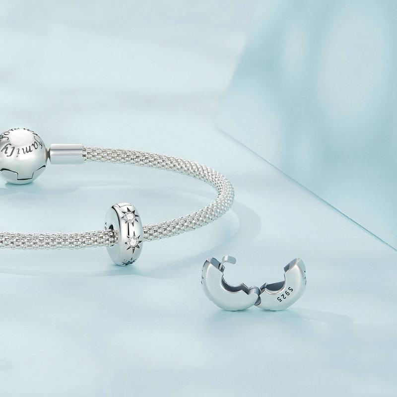 925 Sterling Silver Pointed Star Zircon Bracelet