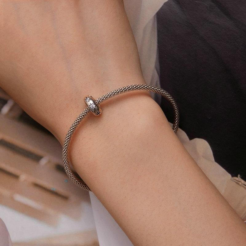 925 Sterling Silver Pointed Star Zircon Bracelet