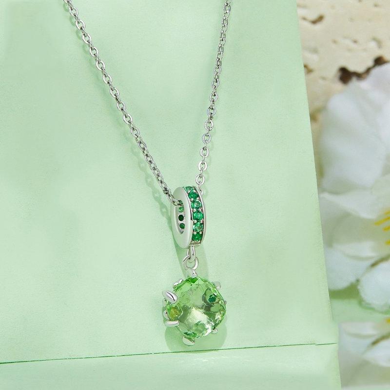 925 Sterling Silver Green Tree Life Pendant Bracelet