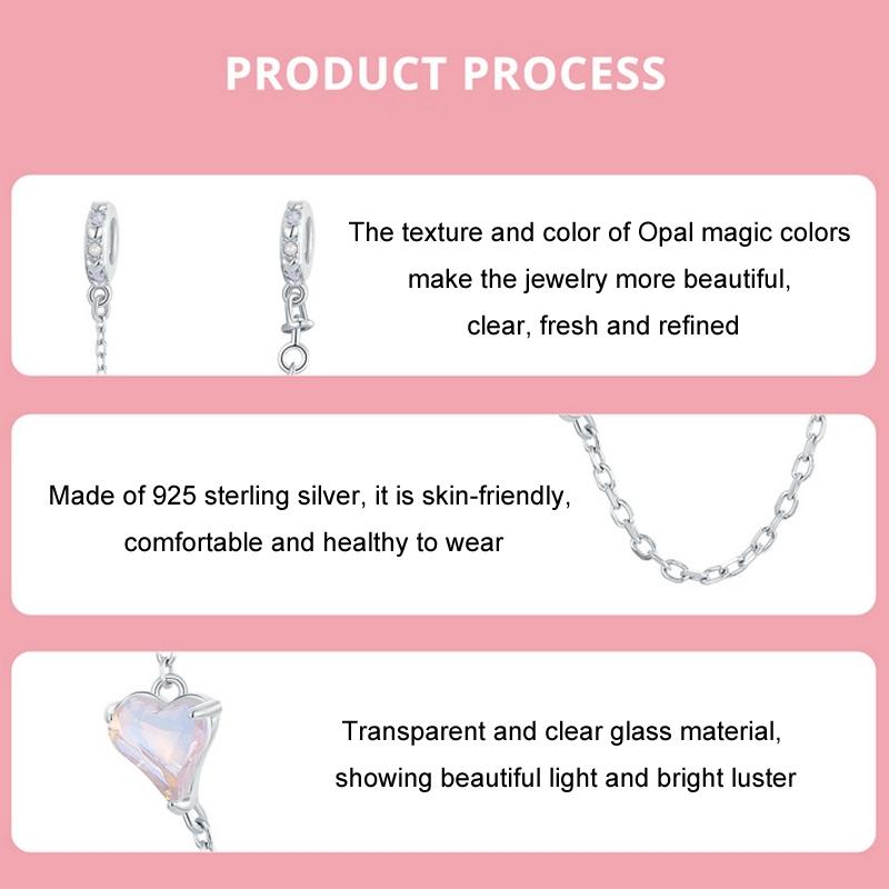 925 Sterling Silver Love Safety Chain For Diy Beading