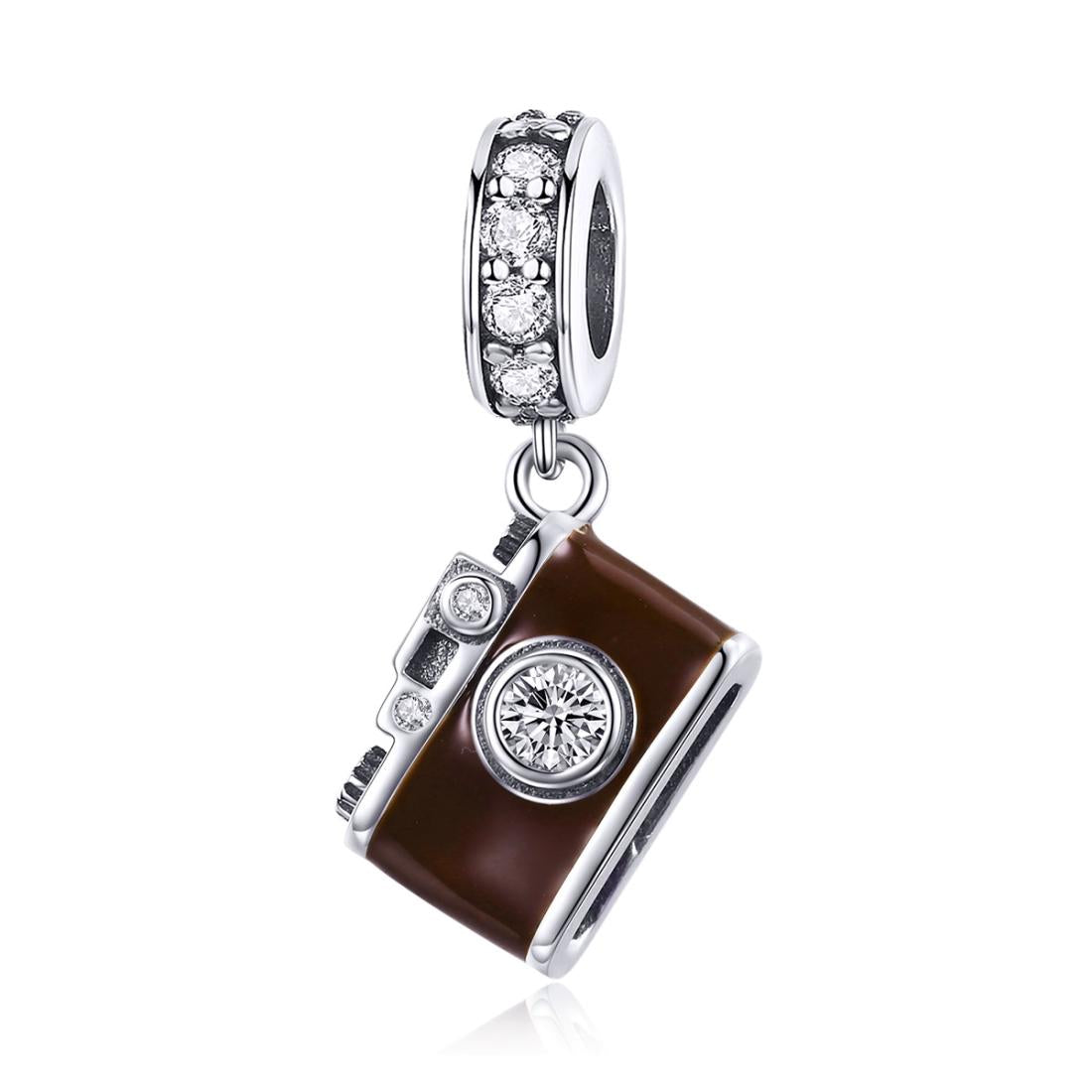 925 Sterling Silver Retro Camera Pendant For Diy Bracelets And Necklaces Style - Pendent