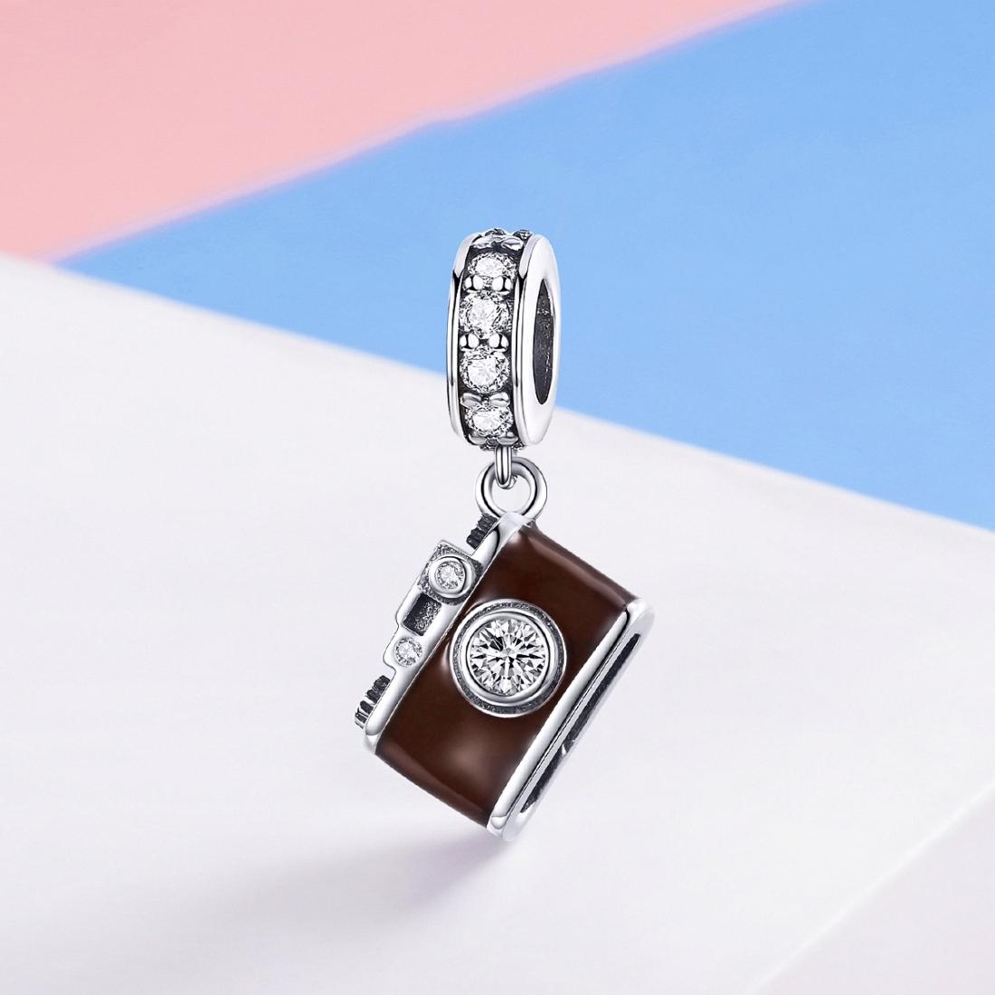 925 Sterling Silver Retro Camera Pendant For Diy Bracelets And Necklaces Style - Pendent