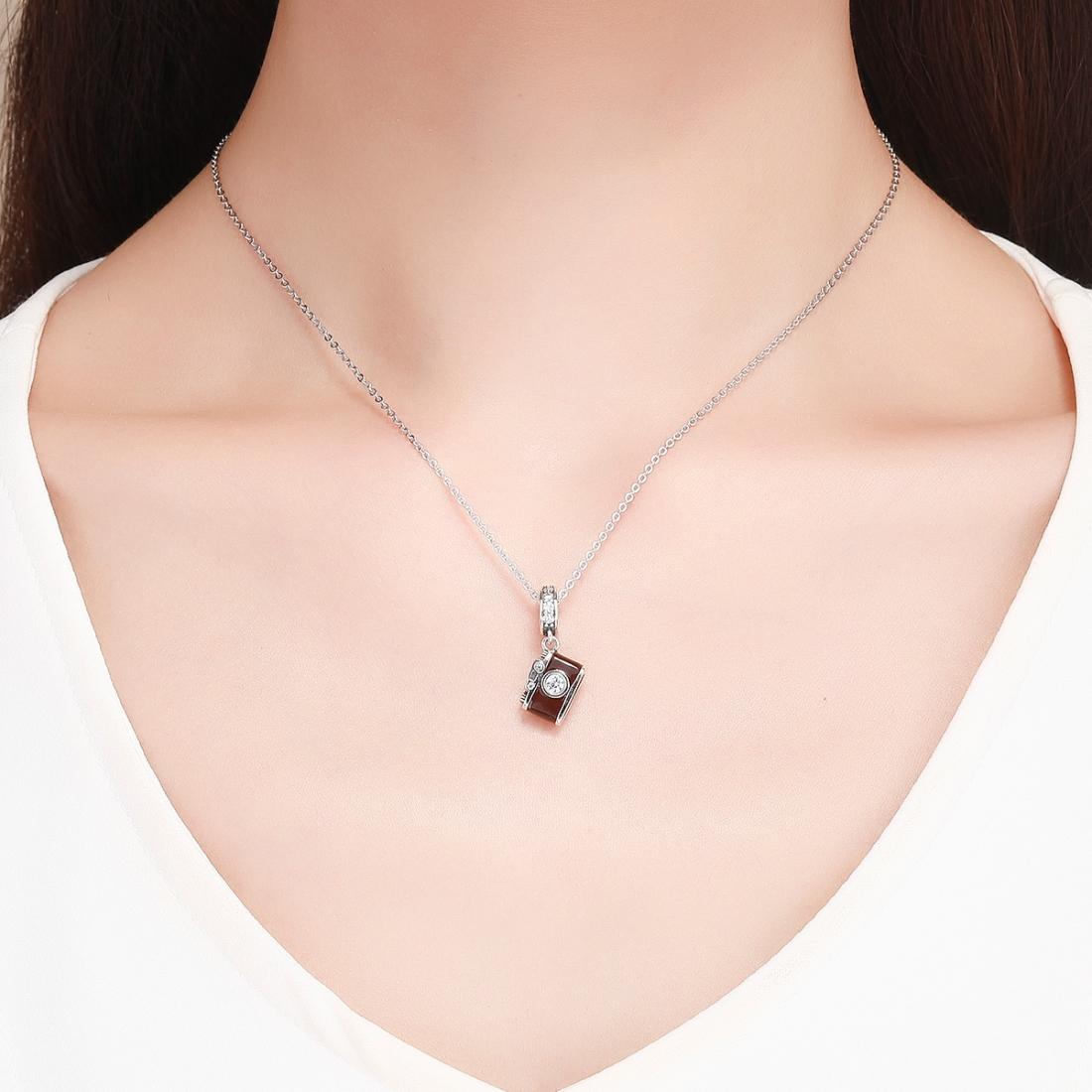 925 Sterling Silver Retro Camera Pendant For Diy Bracelets And Necklaces Style - Pendent