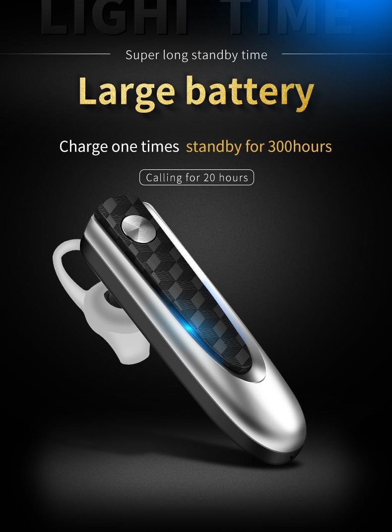 Wireless Bluetooth Earbud for Hands-free Calls and Music - Large Battery - Black - The Grand Bazaar of Australia