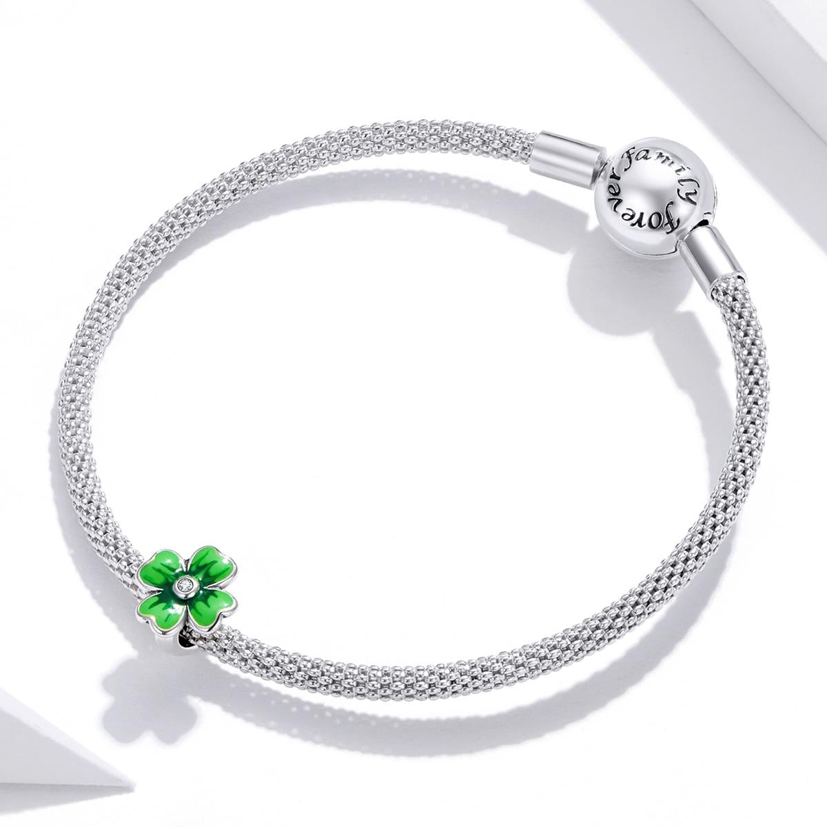 925 Sterling Silver Lucky Clover Beads For Diy Bracelets & Necklaces
