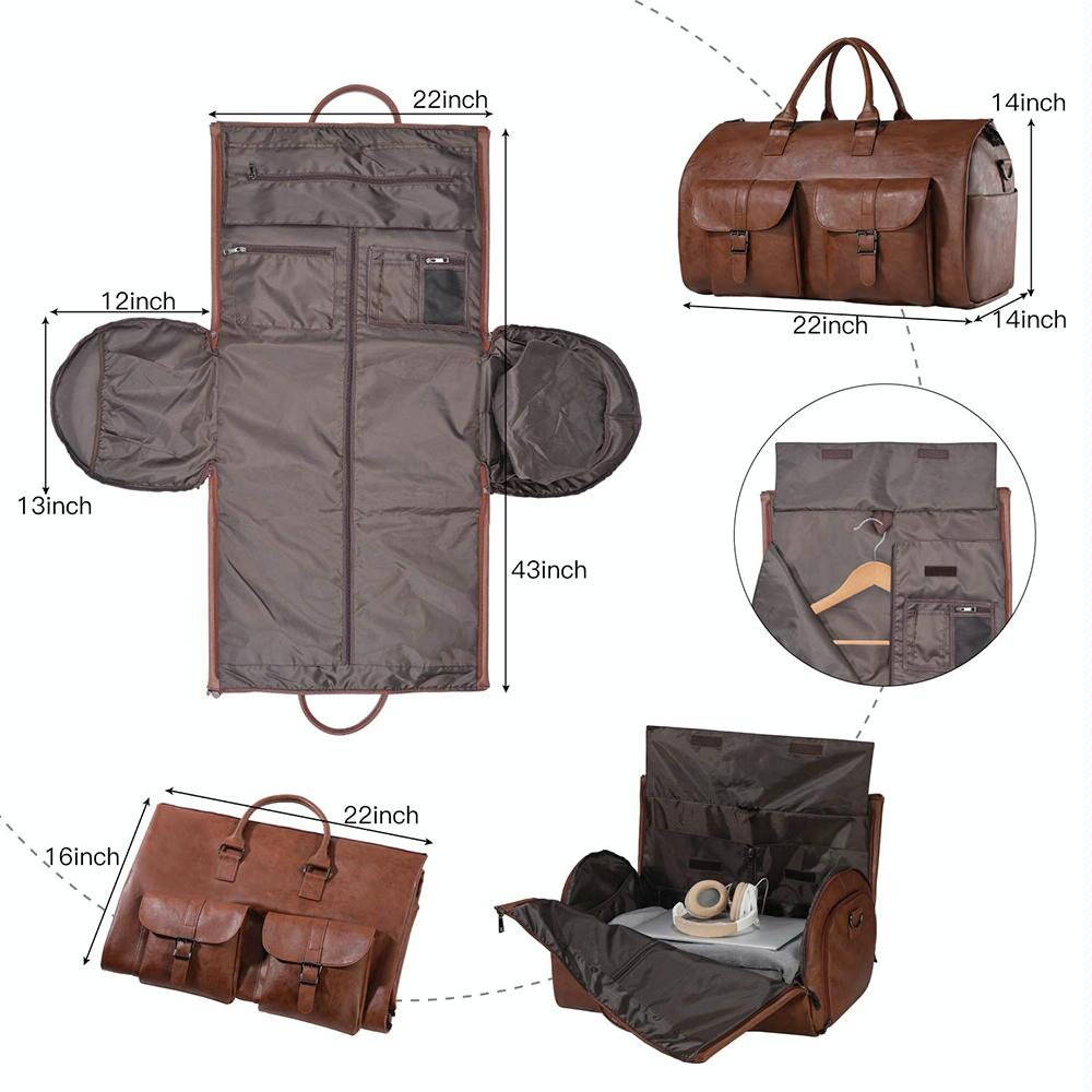 Compact Duffel Bag with Shoe Storage - Black