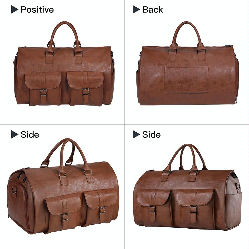 Compact Duffel Bag with Shoe Storage - Black