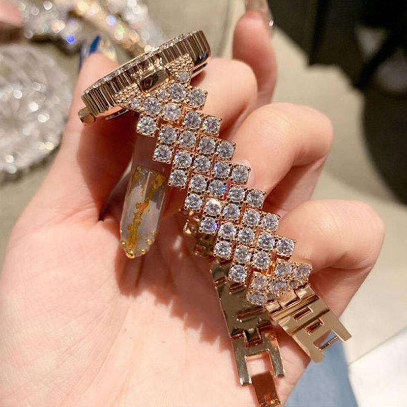 Silver Roman Diamond Women Quartz Watch