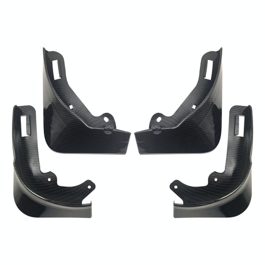 For Tesla Model Y Car Punch-Free Front And Rear Wheel Soft Rubber Fender Guard - Carbon Fiber - Carbon Fiber - The Grand Bazaar of Australia