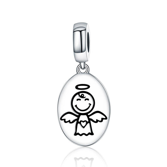 925 Sterling Silver Guardian Angel Necklace & Bracelet Charm