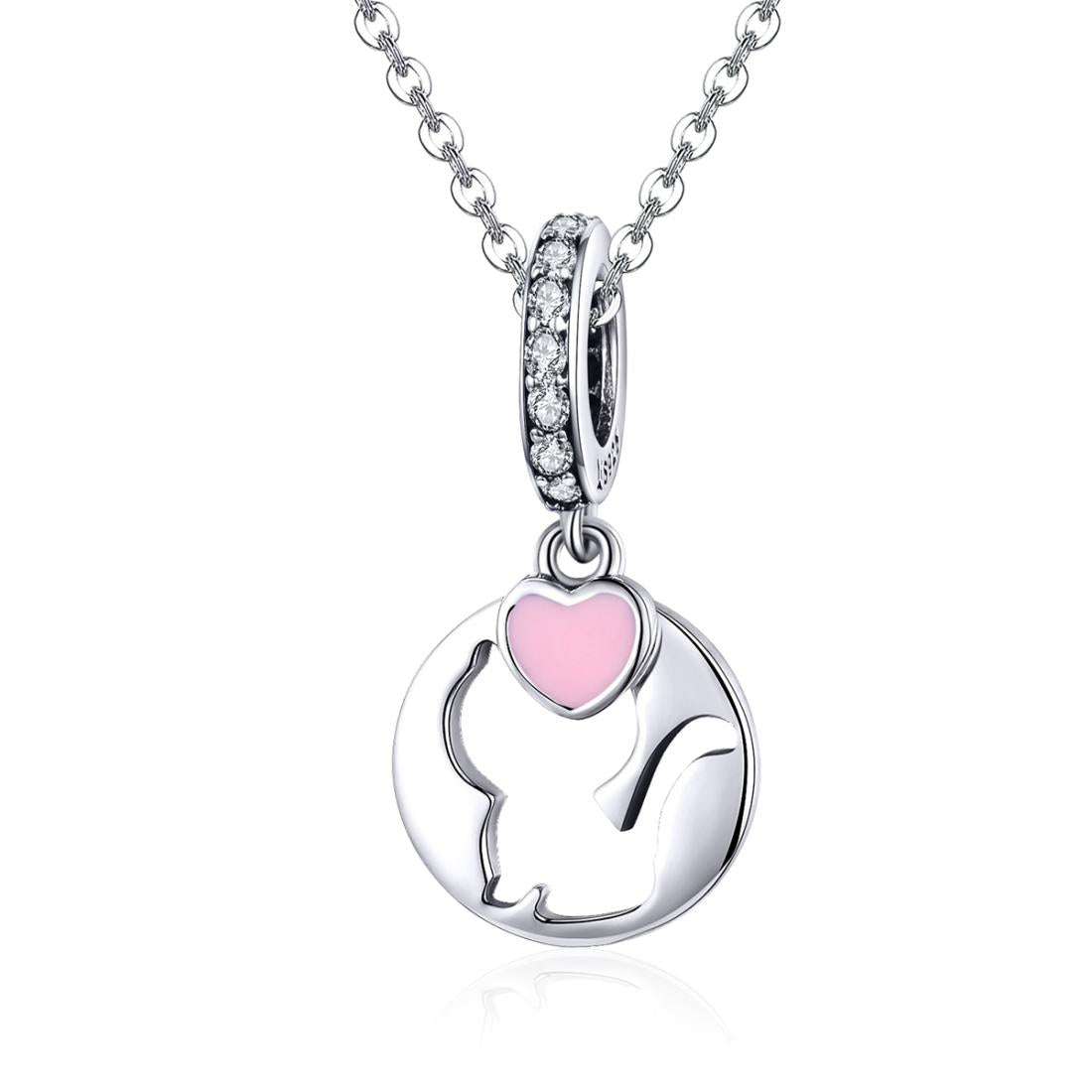 925 Sterling Silver Cat Pendant For Diy Bracelets & Necklaces Style - Pendent + Chain