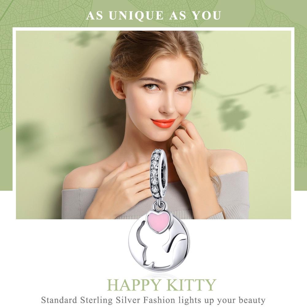 925 Sterling Silver Cat Pendant For Diy Bracelets & Necklaces Style - Pendent + Chain