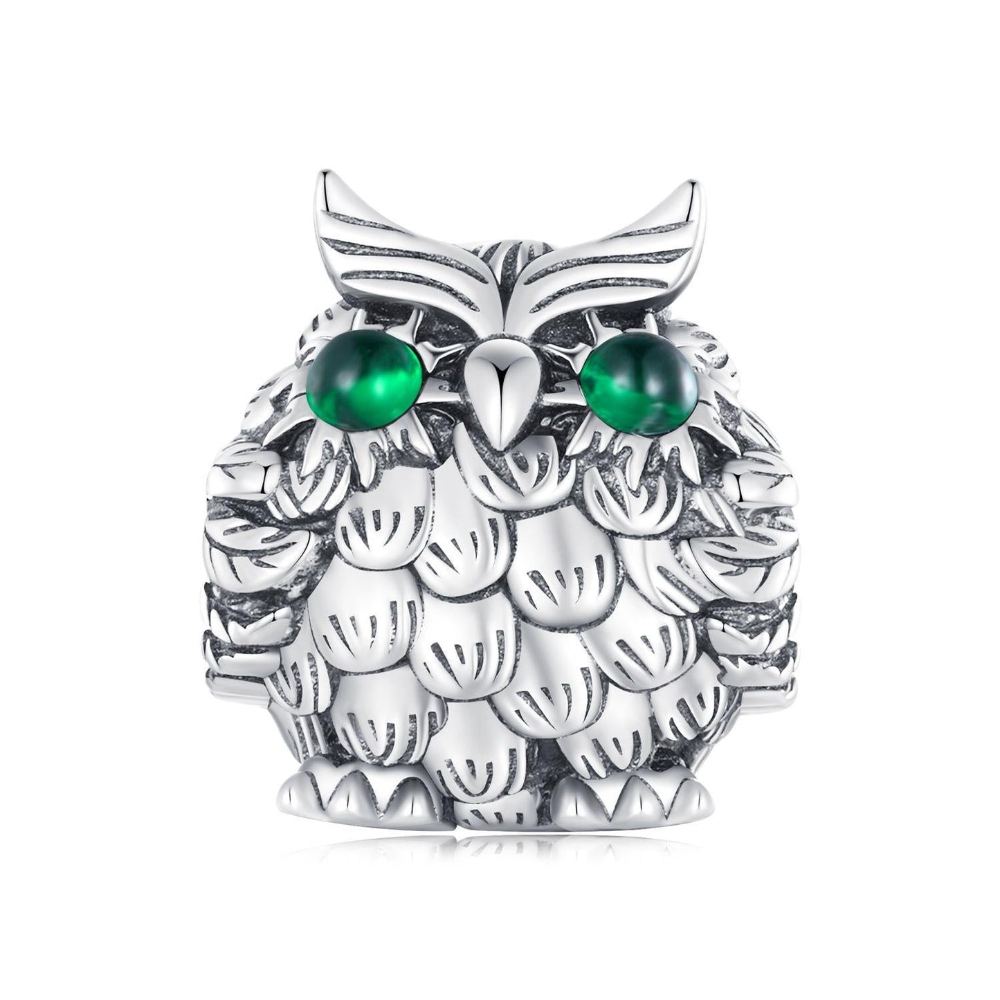 925 Sterling Silver Owl Pendant Necklace Charm For Diy Bracelets
