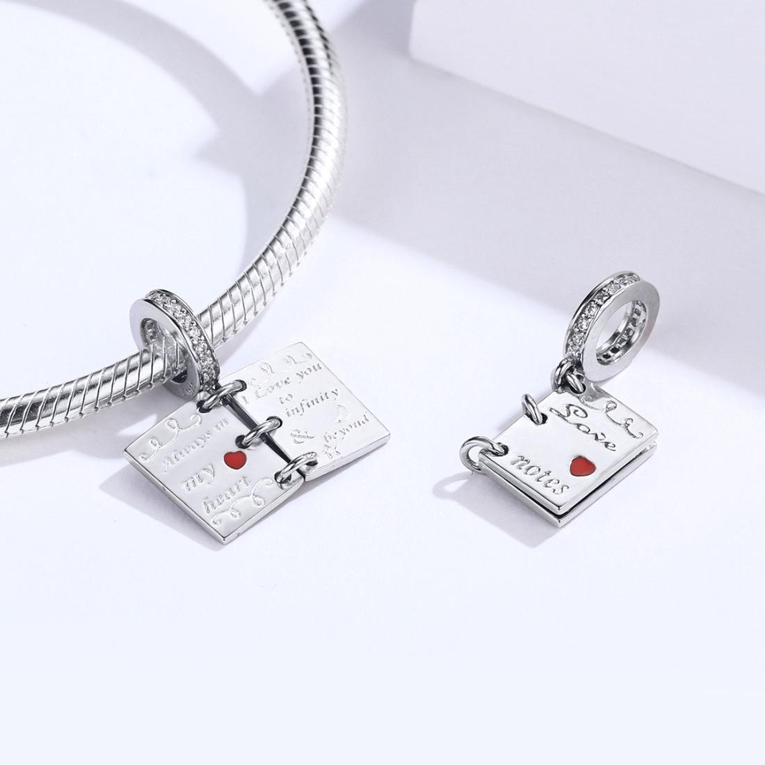 925 Sterling Silver Love Letter Bracelet Charm Diy Accessory