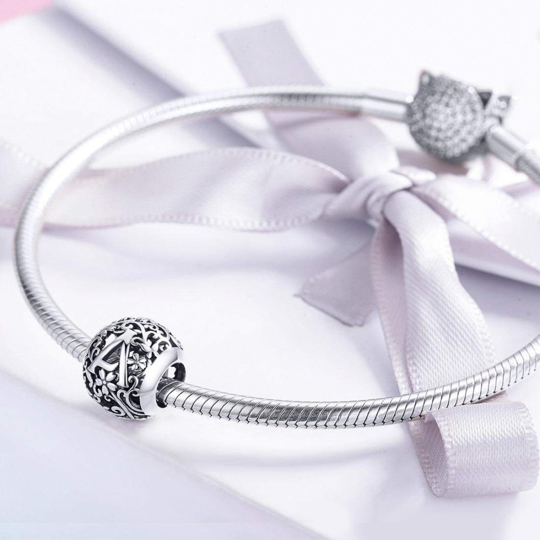 925 Sterling Silver Letter Beads For Diy Bracelets