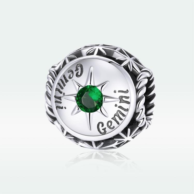 925 Sterling Silver Zodiac Zircon Bead Bracelet / Necklace Set Gemini Style - Gemini