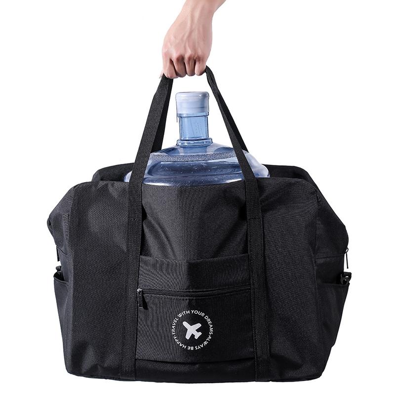 Foldable Travel Bag for Camping & Hiking - Large - Large Gray
