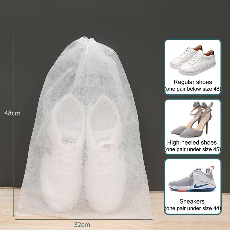 50 Pcs Thickened Non Woven Shoe Storage Bag Portable & Sunscreen - 50Pcs /Pack 32X48Cm Large