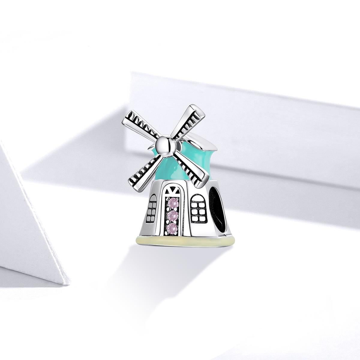 925 Sterling Silver Windmill Beads For Diy Bracelets & Necklaces