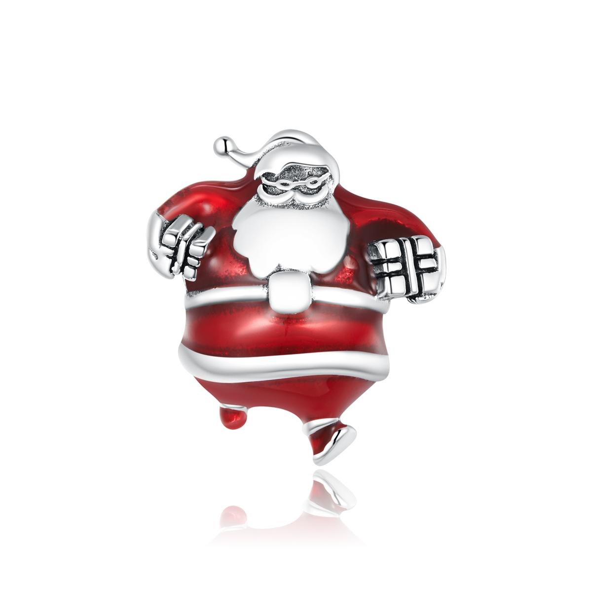 925 Sterling Silver Santa Bead For Diy Bracelet / Necklace