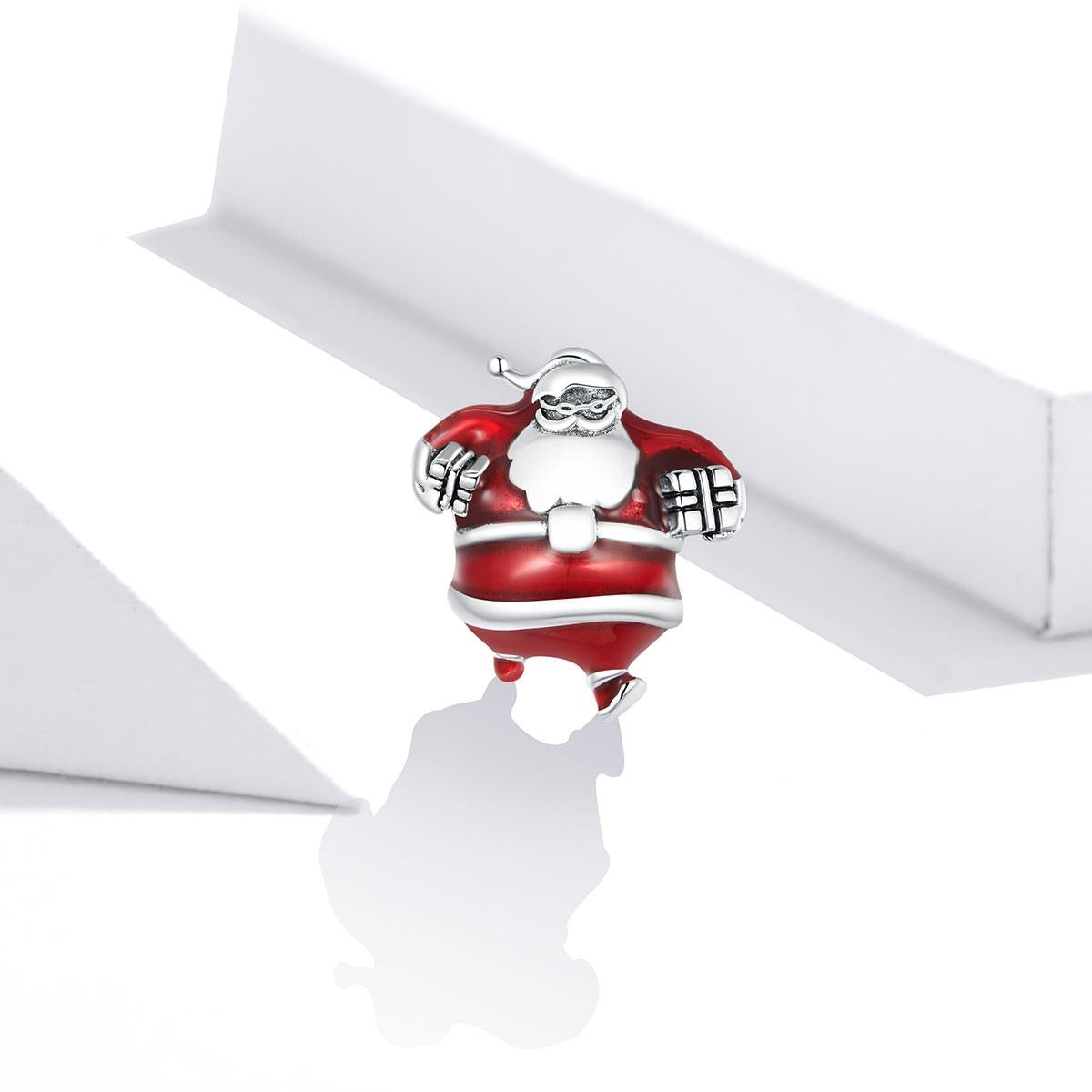 925 Sterling Silver Santa Bead For Diy Bracelet / Necklace