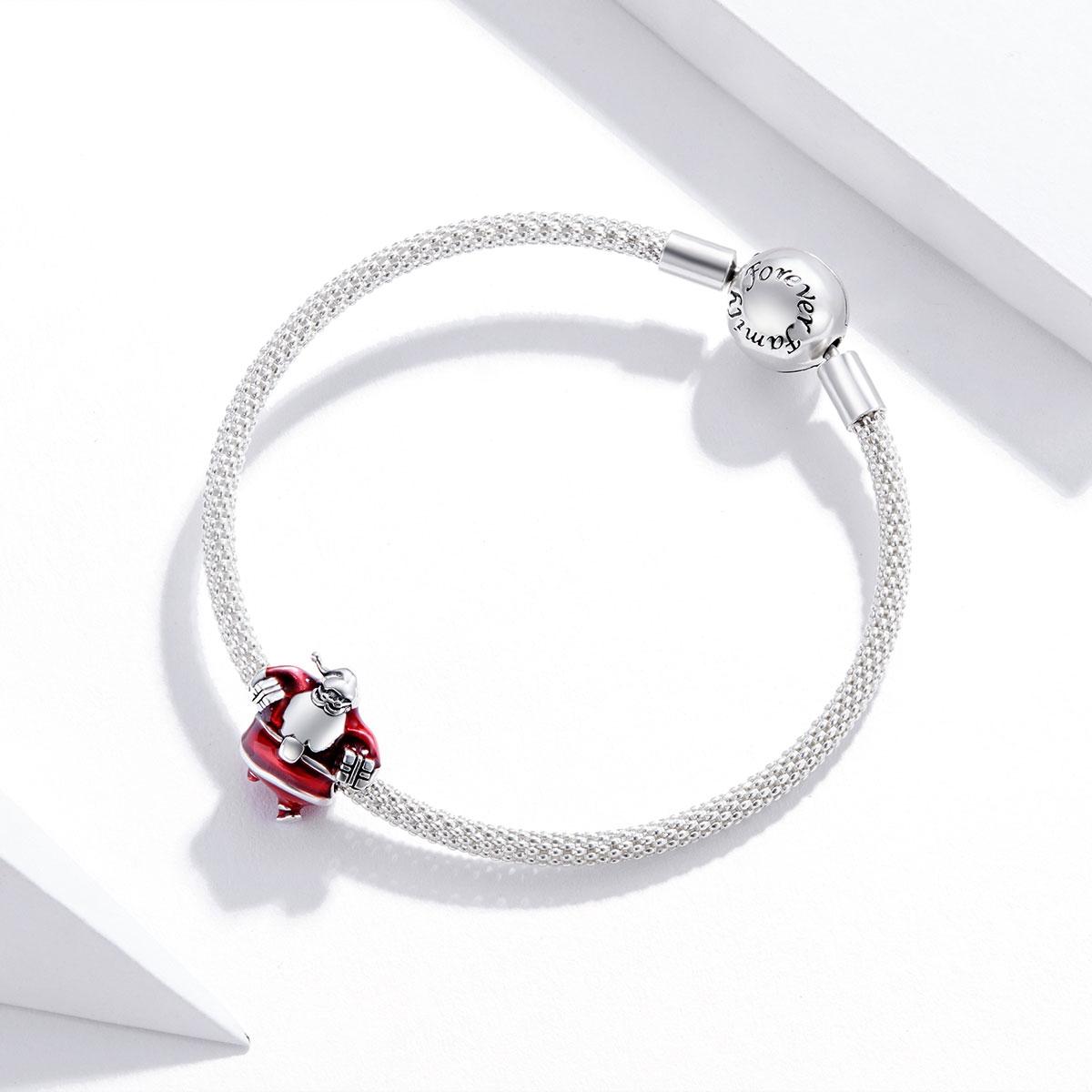 925 Sterling Silver Santa Bead For Diy Bracelet / Necklace