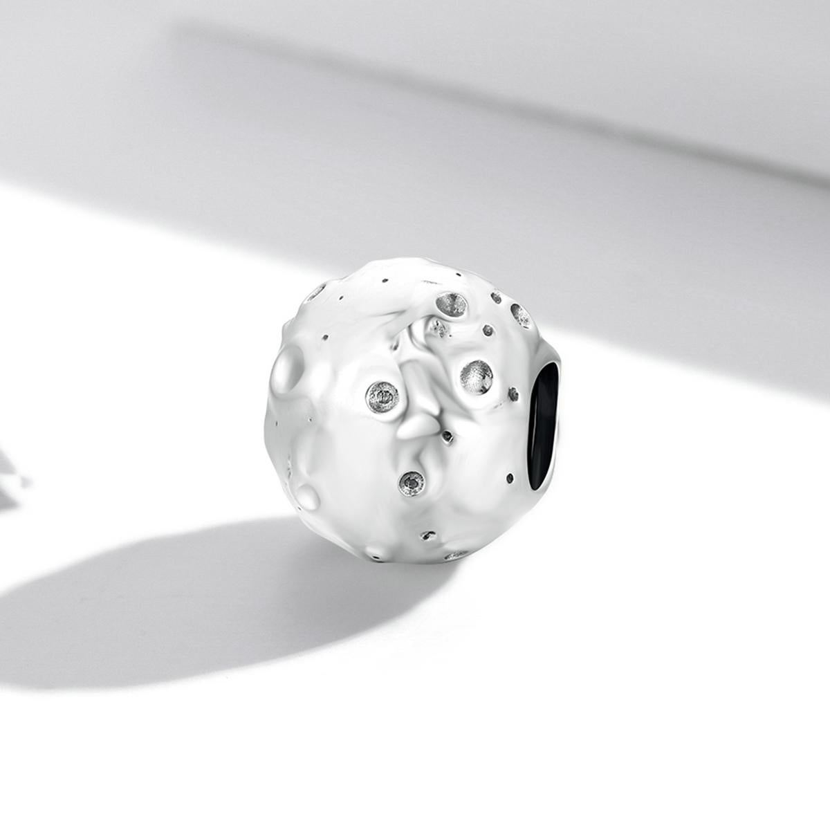 925 Sterling Silver Moon Beads For Diy Bracelets & Necklaces